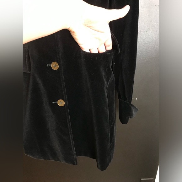 Vtg J.CREW Collection Italy Velvet Velour Jacket Mid Length Coat Rare Blazer - Picture 4 of 10